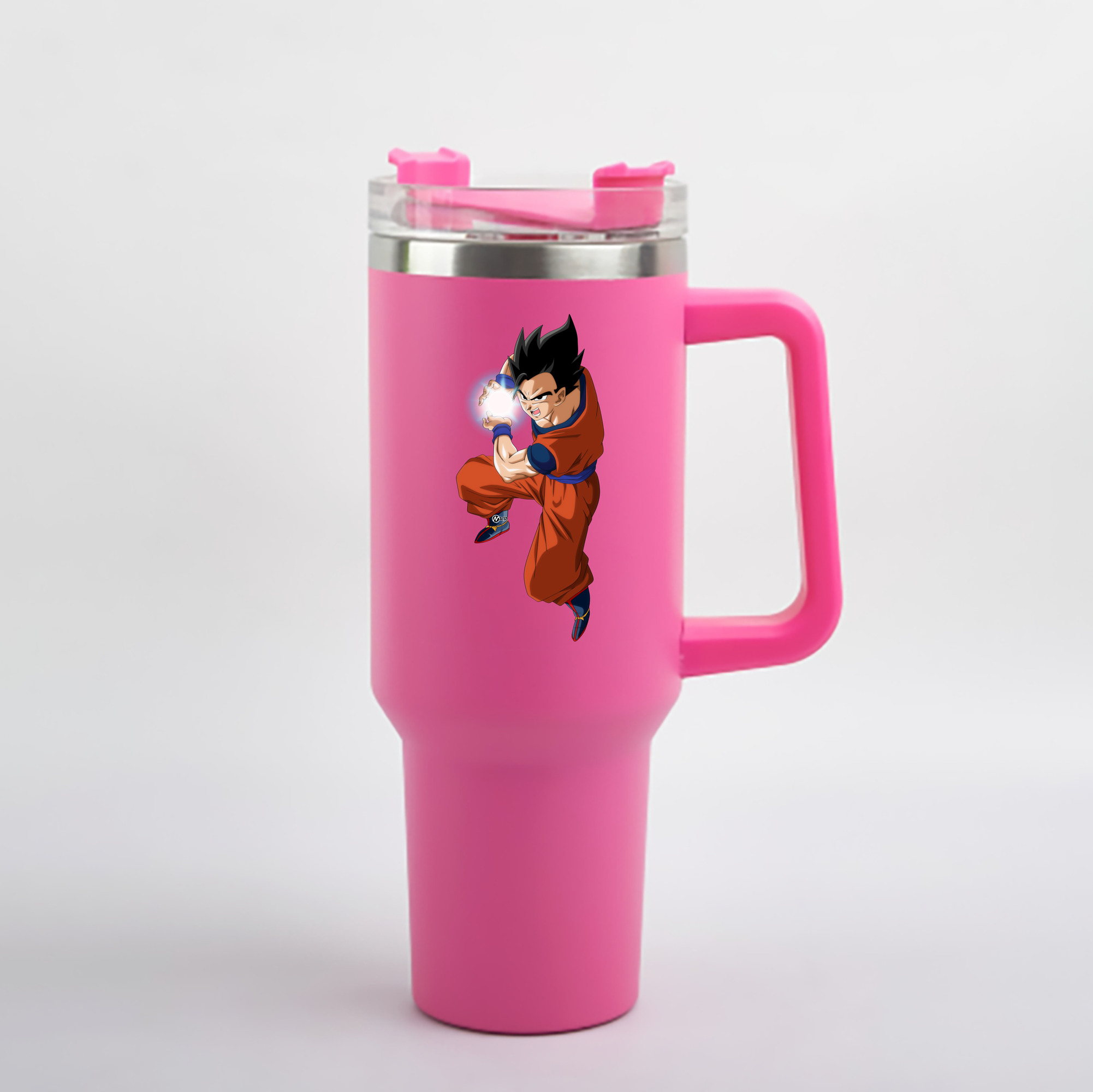 （画像用） ドラゴンボール 孫 悟飯（そんごはん）DRAGON BALL Son Gohan 1200mL車用タンブラー - クリスタルステッカー（プラスチックストロー付き）